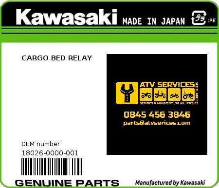 KAWASAKI CARGO BED RELAY, 180260000001