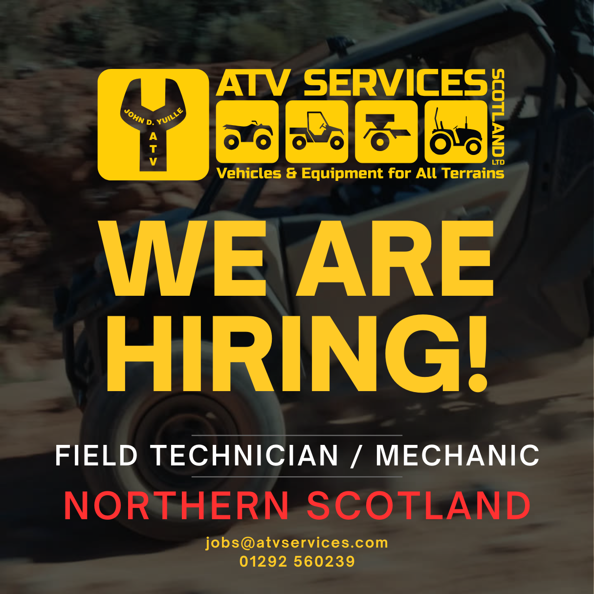 ATV & Utility Vehicle Mechanic / Technician (Field Based)