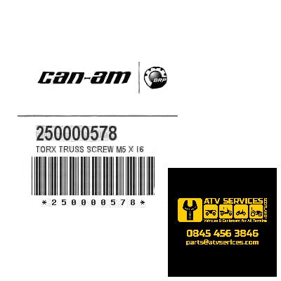 CAN-AM TORX TRUSS SCREW M5 X 16, 250000578