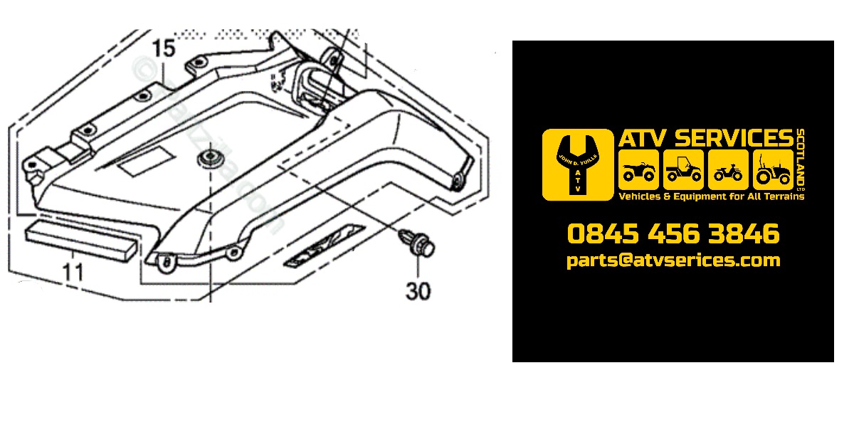 HONDA SEAL, FR. FENDER, 61107-HR4-A20