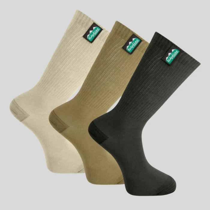 Cotton Light Work Socks Mid Length (Pack of 3)