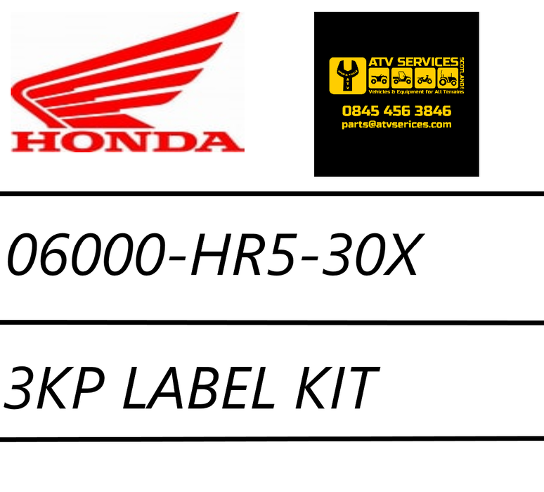 HONDA 3KP LABEL KIT, 06000-HR5-30X