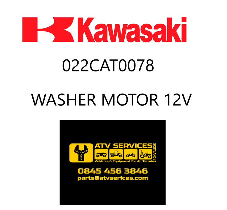 KAWASAKI WASHER MOTOR 12V, 022CAT0078