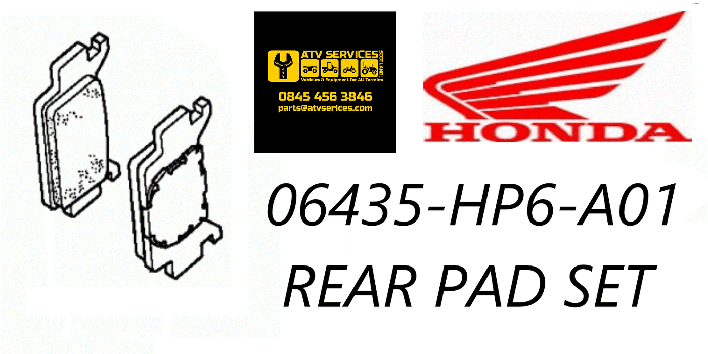 HONDA REAR BRAKE PAD SET, 06435-HP6-A01